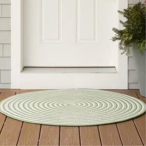 Colonial Mills Thai Basil Green 5ft Round Braided Rug Reversible Brand New